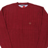 Vintage burgundy Tommy Hilfiger Jumper - mens x-large