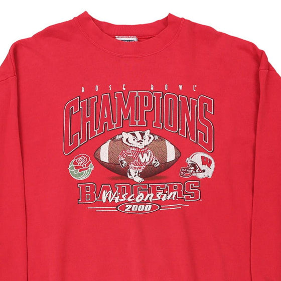 Vintage red Wisconsin Badgers 2000 Lee Sweatshirt - mens xx-large