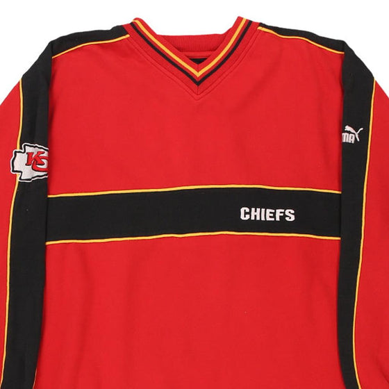 Vintage red Kansas City Chiefs Puma Sweatshirt - mens large