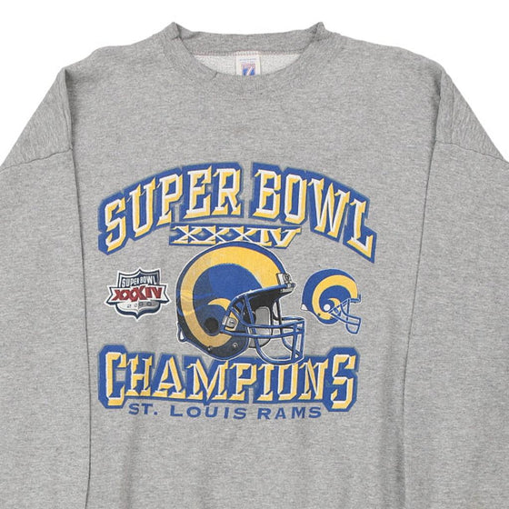 Vintage grey Super Bowl St Louis Rams Logo 7 Sweatshirt - mens xx-large