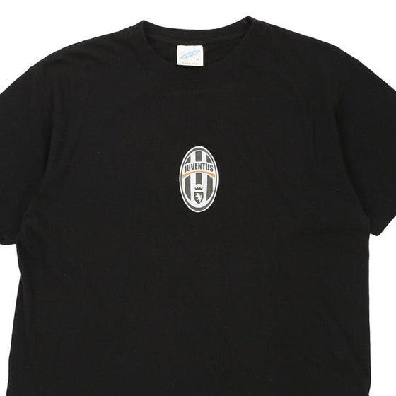 Vintage black Juventus FC Jhk T-Shirt - mens medium