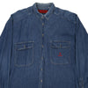 Vintage blue Ferrari Denim Shirt - mens x-large