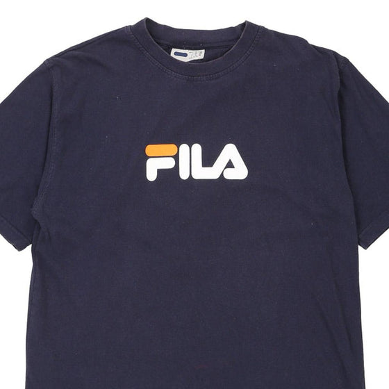 Vintage navy Fila T-Shirt - mens x-large