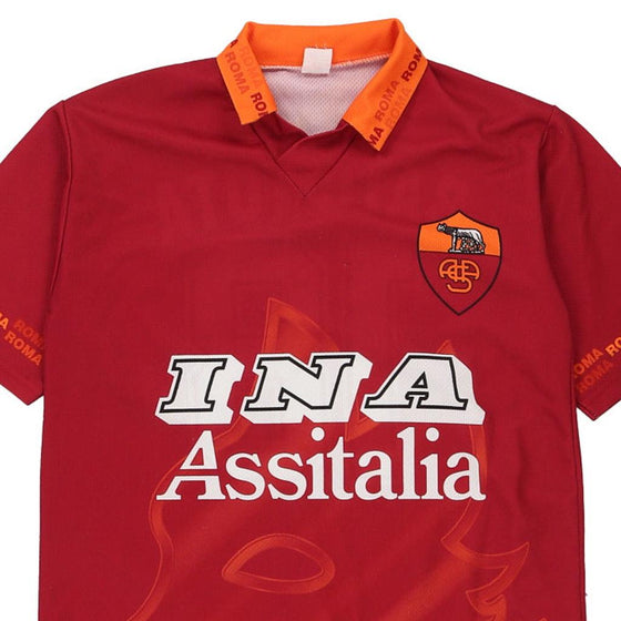 Vintage red AS Roma Replica Football Shirt - mens x-small