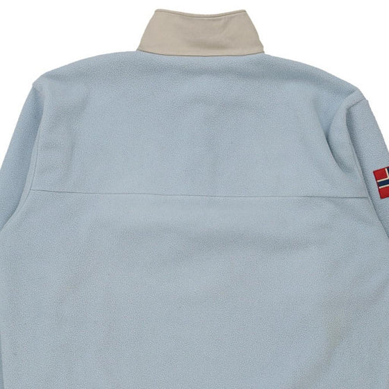 Napapijri Spellout 1/4 Zip - XL Blue Cotton