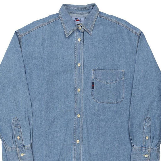 Les Copains Denim Shirt - XL Blue Cotton