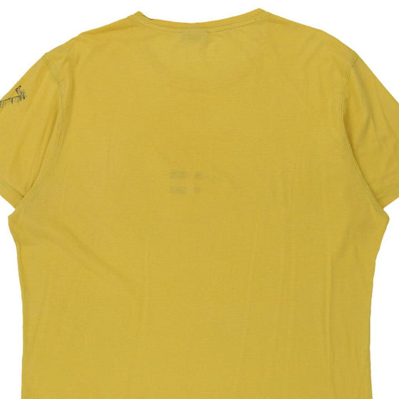 Vintage yellow Napapijri T-Shirt - mens x-large