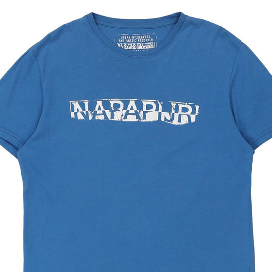 Vintage blue Napapijri T-Shirt - mens medium