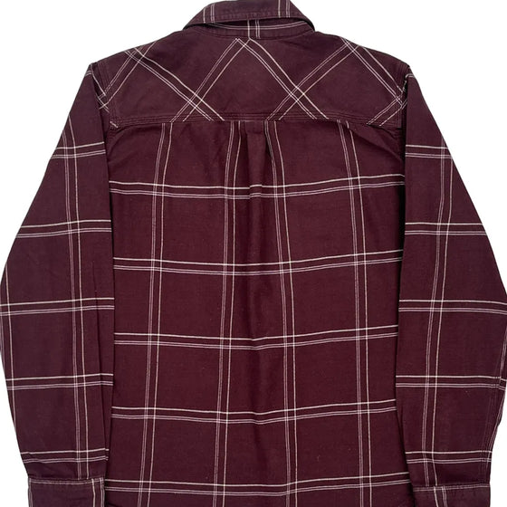 Carhartt Checked Shirt - Medium Burgundy Cotton