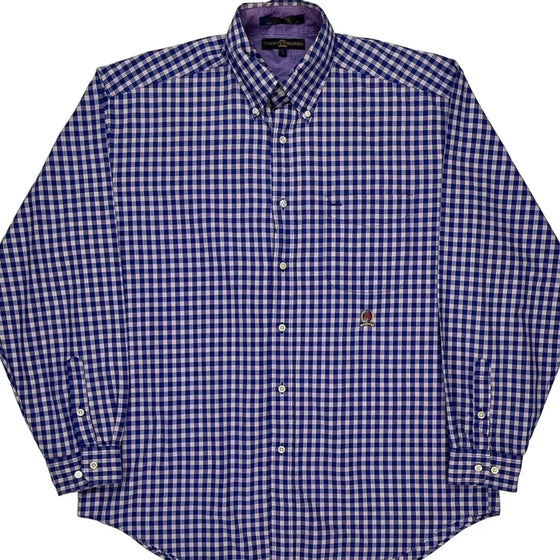 Tommy Hilfiger Checked Shirt - Large Blue Cotton