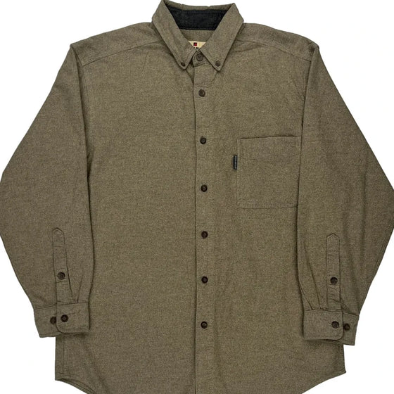 Woolrich Collared Shirt - Large Brown Cotton Blend