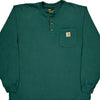 Carhartt Long Sleeve T-Shirt - Large Green Cotton