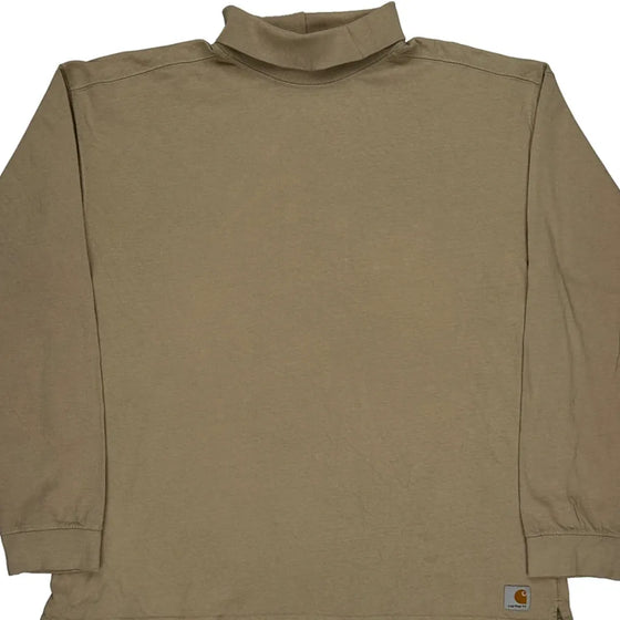 Carhartt Long Sleeve T-Shirt - 2XL Brown Cotton