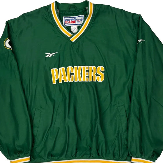 Green Bay Packers Reebok Nfl Windbreaker - Large Green Polyester