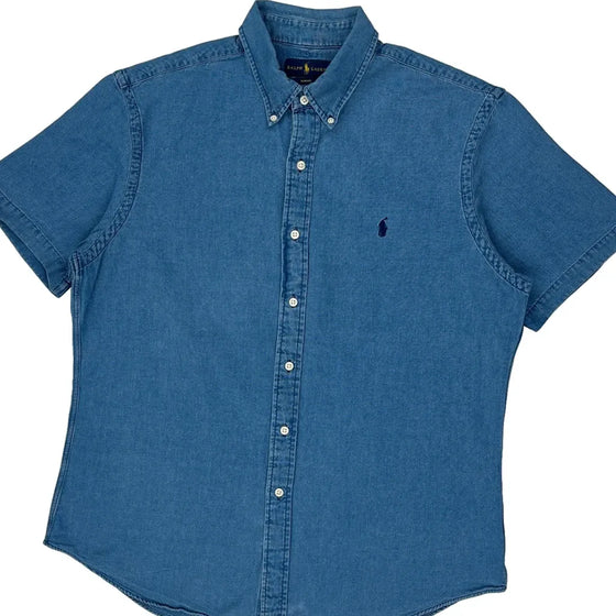 Ralph Lauren Short Sleeve Shirt - XL Blue Cotton