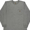 Pocket Carhartt Long Sleeve T-Shirt - XL Grey Cotton