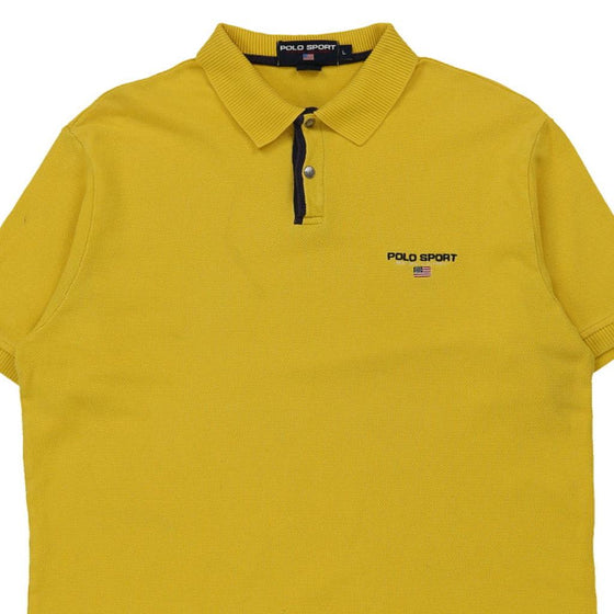 Vintage yellow Polo Sport Polo Shirt - mens large