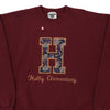 Vintage burgundy Holly Elementary Lee Sweatshirt - mens x-large