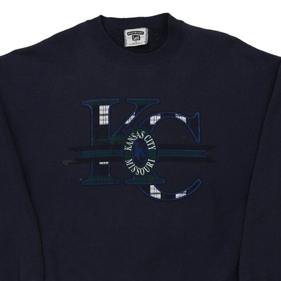 Vintage navy Kansas City  Lee Sweatshirt - mens x-large