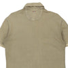 Vintage khaki Napapijri Polo Shirt - mens large