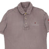 Vintage grey Napapijri Polo Shirt - mens large