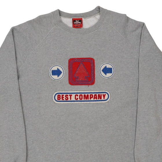 Vintage grey Best Company Sweatshirt - mens x-large