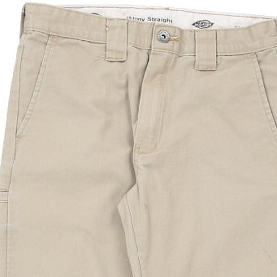 Dickies Trousers - 32W UK 10 Beige Cotton Blend - Thrifted.com