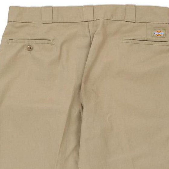 Dickies Trousers - 38W 26L Khaki Polyester Blend - Thrifted.com