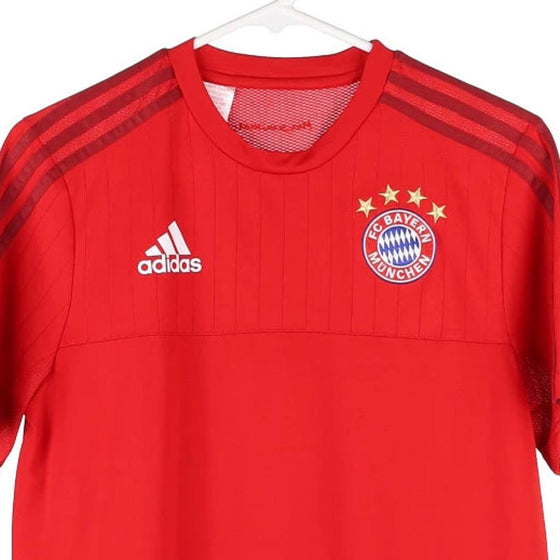 Vintage red Age 12-13 FC Bayern Munchen Adidas Football Shirt - boys medium