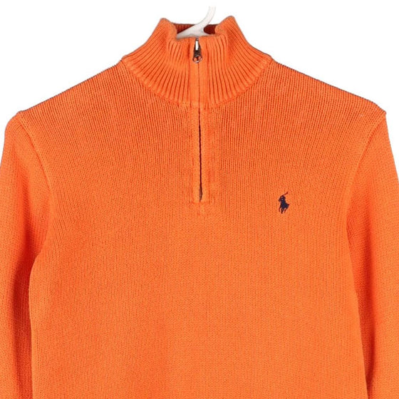 Vintage orange Age 10-12 Ralph Lauren 1/4 Zip - boys small