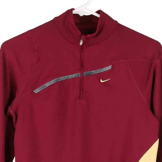 Pre-Loved burgundy Age 10-12 Nike 1/4 Zip - boys medium