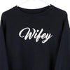 Vintage black Wifey Fruit Of The Loom Sweatshirt - womens medium