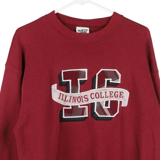 Vintage burgundy Illinois College La Red Ford Sweatshirt - mens large