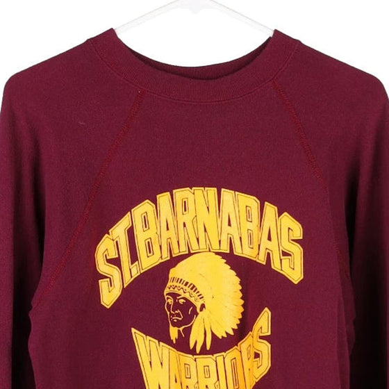 Vintage burgundy St. Barnabas Warriors Tultex Sweatshirt - mens small