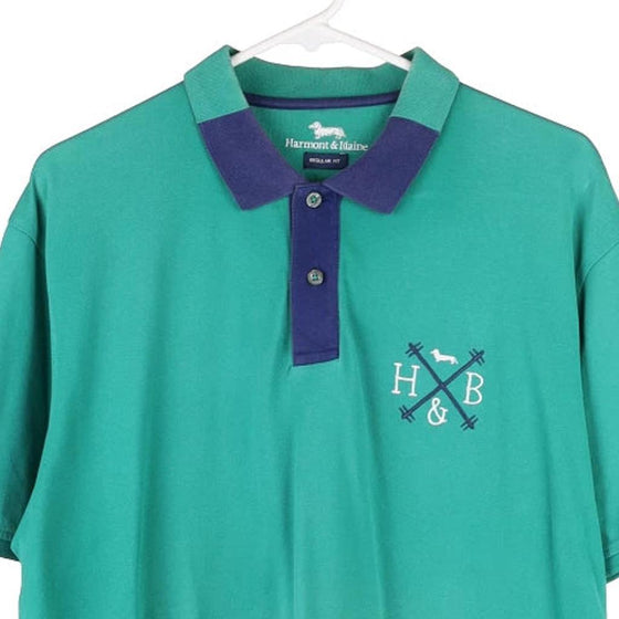 Pre-Loved green Harmot & Blaine Polo Shirt - mens xx-large