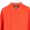 Vintage orange Henry Cottons Polo Shirt - mens x-large