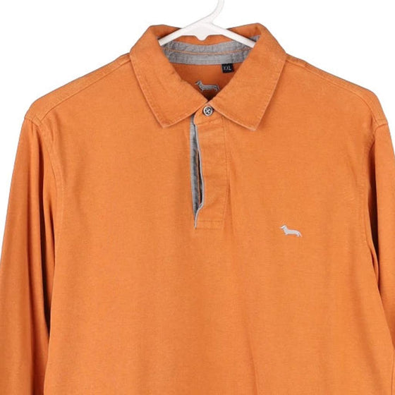 Pre-Loved orange Harmot & Blaine Long Sleeve Polo Shirt - mens xx-large