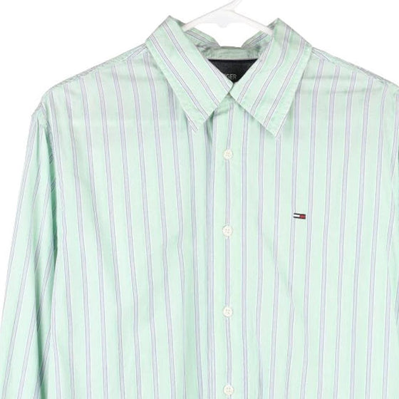 Pre-Loved green Tommy Hilfiger Shirt - mens medium