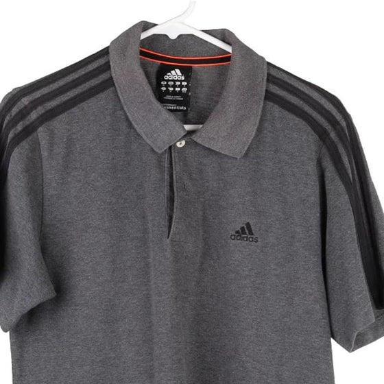 Vintage grey Adidas Polo Shirt - mens medium