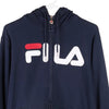 Vintage navy Fila Hoodie - mens small