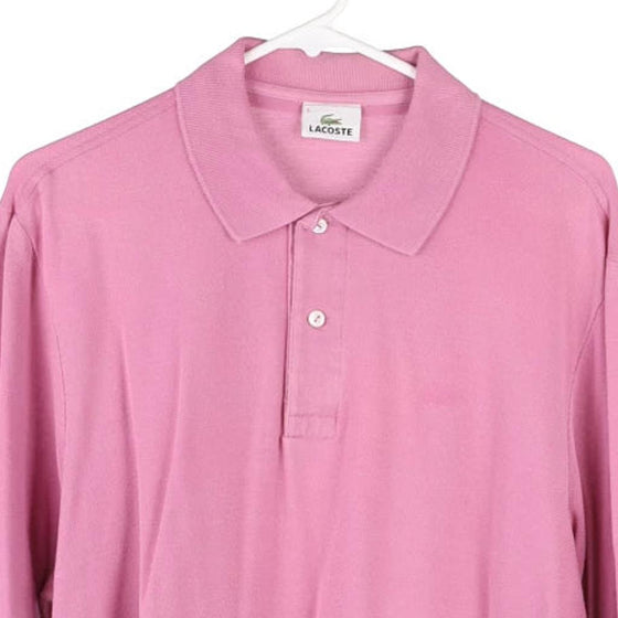 Vintage pink Lacoste Long Sleeve Polo Shirt - mens large