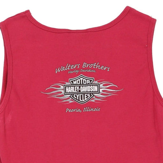 Vintage pink Peoria Illinois Harley Davidson Top - womens large