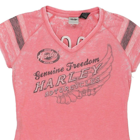 Vintage pink Harley Davidson T-Shirt - womens medium