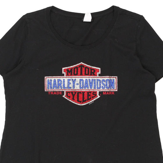 Vintage black Gainesville FL Harley Davidson T-Shirt - womens xx-large