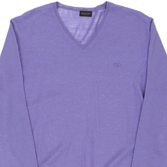 Vintage purple Valentino Jumper - mens large