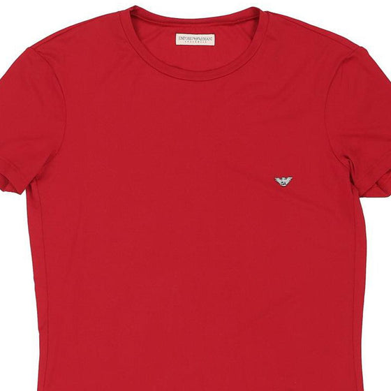 Vintage red Emporio Armani T-Shirt - mens x-large