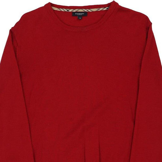 Vintage red Burberry London Jumper - mens medium