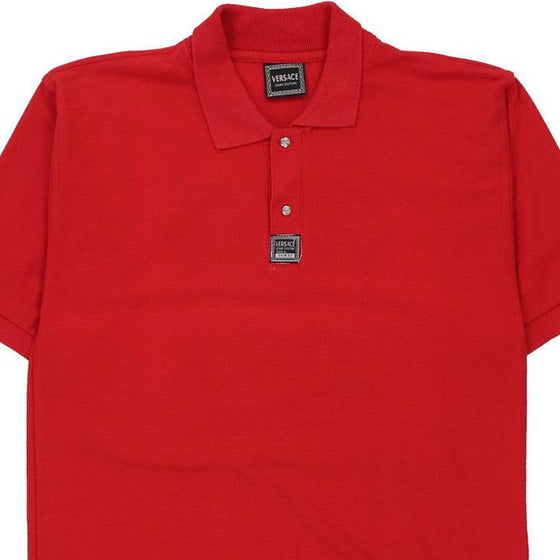 Vintage red Versace Jeans Couture Polo Shirt - mens large