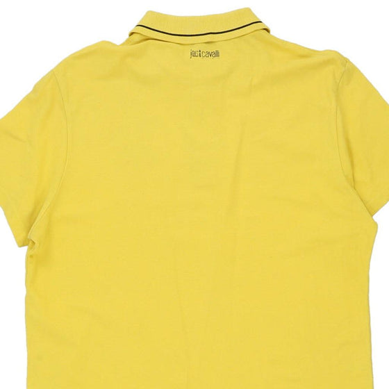 Vintage yellow Just Cavalli Polo Shirt - mens x-large