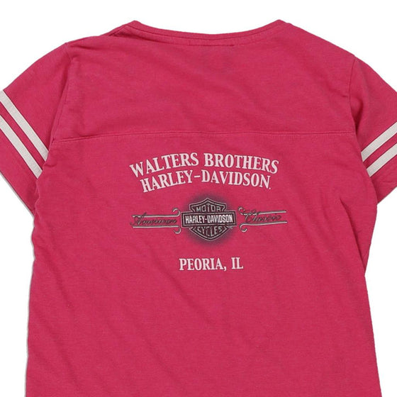 Vintage pink Peoria IL Harley Davidson T-Shirt - womens medium